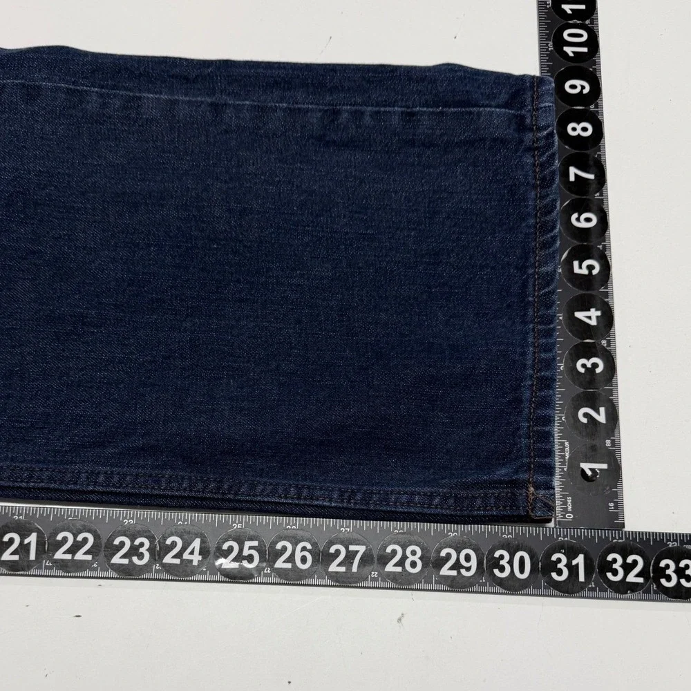 Banana Republic Jeans Mens Measures 35x31 Tag 35x32 Blue Straight Leg‎ Dark Wash
